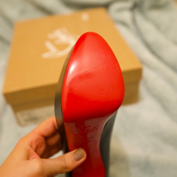 Christian Louboutin Bianca 120 Black Leather Pumps - Picture 6 of 7